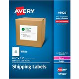 Avery® Shipping Address Labels, 250 Labels, Full Sheet Labels, Permanent (95920)