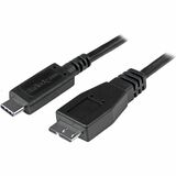 StarTech 3.3ft (1m) USB-C to Micro USB-B Cable, USB 10Gbps, Data Cord, 3A, USB C to Micro-B Data Transfer Cable