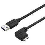 StarTech 1m 3 ft Slim Micro USB 3.0 (5Gbps) Cable - M/M - USB 3.0 A to Right-Angle Micro USB - USB 3.2 Gen 1