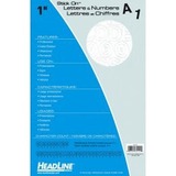 Headline 1" Letters & Numbers - Capital Letters, Number Shape - Self-adhesive - Helvetica Style - Water Proof, Permanent Adhesive - 1" (25.4 mm) Height - White - Vinyl - 1 Each