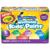 Crayola Premier Tempera Paint - 473.18 mL - 6 / Box - Assorted Glitter