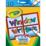 Crayola Markers, Broad Line Washable 10 ct - Window Writers - Conical Marker Point Style - 10 / Pack
