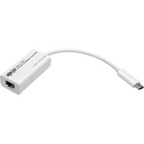 Image for Tripp Lite USB-C to Gigabit Ethernet NIC Network Adapter 10/100/1000 Mbps White