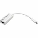 Eaton Tripp Lite Series USB-C to Gigabit Network Adapter, Thunderbolt 3 Compatibility - White