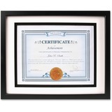 Dax Burns Group Airfloat Certificate Frame - 8.50" x 11" Frame Size - Rectangle - Horizontal, Vertical - 1 Each - Solid Wood - Black