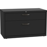 Lorell 2-drawer Lateral Credenza - 36" x 18.8" x 21.9" - 2 x Drawer(s) for File - A4, Legal, Letter - Lateral - Ball-bearing Suspension, Leveling Glide - Black - Recycled