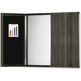 Mayline Gray Laminate Presentation Bulletin Board