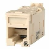 Ortronics Clarity High Density Jack (HDJ) CAT6, T568A/B, Fog White - 1 Pack - 1 x RJ-45 Network -...