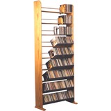 The Wood Shed Solid Oak 9 Row Dowel CD Rack Capacity 504 CD's Honey Oak Finish