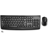 Kensington Pro Fit Wireless Desktop Set - USB Wireless Bluetooth - Black - USB Wireless Bluetooth - Laser - 1000 dpi - 2 Button - Scroll Wheel - QWERTY - Black - Symmetrical - AA, AAA - Compatible with Computer, Notebook - 1 Pack