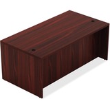 Lorell Chateau Series Rectangular desk - 59" x 29.5"30" Table, 1.5" Table Top - Reeded Edge - Material: P2 Particleboard - Finish: Mahogany Laminate - Durable, Modesty Panel, Grommet - For Office