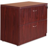 Lorell Chateau Series Lateral File - 2-Drawer - 36" x 22"30" Lateral File, 1.5" Top - 2 Drawer(s) - Reeded Edge - Material: Laminate - Finish: Mahogany - Durable, Heavy Duty, Ball-bearing Suspension - For Office, File, Supplies