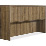 Lorell Chateau Series Hutch - 66.1" x 14.8"36.5" Hutch, 1.5" Top - 4 Door(s) - Reeded Edge - Material: P2 Particleboard - Finish: Walnut, Laminate - Durable - For Office