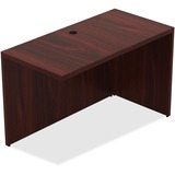Lorell Chateau Series Return - 47.3" x 23.6"30" Desk, 1.5" Top - Reeded Edge - Material: P2 Particleboard - Finish: Mahogany, Laminate - Durable, Modesty Panel, Grommet, Cord Management - For Office