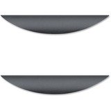 Lorell Chateau Series Laminate Drawer Traditional Pulls - Traditional - 6.4" Width x 1.1" Depth x 0.6" Height - Aluminum Alloy - Black