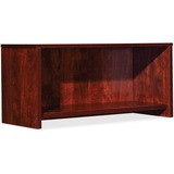 Lorell Essentials Series Wall-Mount Hutch - 35.4" x 14.8"16.8" Hutch, 1" Side Panel, 0.6" Back Panel, 0.7" Panel, 1" Bottom Shelf - Finish: Cherry - Back Panel, Edge Banding - For Office