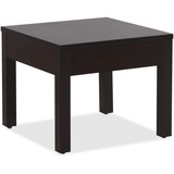 Lorell Occasional Corner Tables - Square Top - Square Leg Base x 24" Table Top Width x 24" Table Top Depth x 1" Table Top Thickness - 20" Height x 23.9" Width x 23.9" Depth - Assembly Required - Espresso, Melamine - Particleboard Top Material - 1 Each