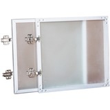 Lorell Wall-Mount Hutch Frosted Glass Door - 0.2" , 30" Door, 13.6" x 16"0.9" - Finish: Frost
