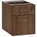 Lorell Essentials Series Walnut Hanging Pedestal - 2-Drawer - 15.5" x 21.9" x 18.9" - 2 x Box, File Drawer(s) - Finish: Walnut Laminate