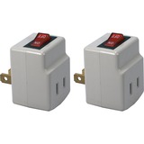 QVS 2-Pack Single-Port Power Adaptor with On/Off Switch