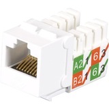 Black Box GigaTrue2 Network Connector - 25 Pack - 1 x RJ-45 Network Female - White - TAA Compliant