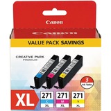 Canon CLI-271 Original Inkjet Ink Cartridge - Tri-pack - Cyan, Magenta, Yellow Pack - Inkjet