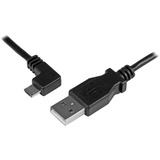 StarTech.com+2m+6+ft+Left+Angle+Micro-USB+Charge-and-Sync+Cable+M%2FM+-+USB+2.0+A+to+Micro-USB+-+24+AWG