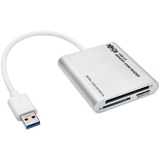Tripp Lite USB 3.0 SuperSpeed Multi-Drive Memory Card Reader/Writer, Aluminum Case