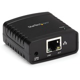 StarTech.com 10/100Mbps Ethernet to USB 2.0 Network LPR Print Server - USB Print Server with 10Base-T/100Base-TX Auto-sensing - Share a standard USB printer with multiple users over an Ethernet network - 10/100Mbps Ethernet to USB 2.0 network LPR print server - USB 10/100 Mbps print server / network print server - Print server adapter with 10Base-T/100Base-TX Auto-sensing