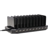 Tripp Lite 10-Port USB Charger with Built-In Storage - 1 Pack - 12 V DC Input - 5 V DC/2.40 A Output