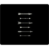 OTM Hipster Prints Black Mouse Pad, Shooting White Arrows