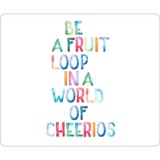 OTM Quotes Prints White Mouse Pad, Fruit Loop - Fruit Loop - White - Rubber - Slip Resistant