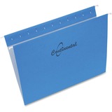 Continental Letter Recycled Hanging Folder - 8 1/2" x 11" - Blue - 60% Recycled - 25 / Box