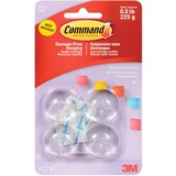 Command Party Hooks Banner Anchors - 4 Hooks - 907.2 g Capacity - for Banner, Garland - Clear, Assorted - 1 / Pack