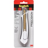 Scotch Precision Titanium 18mm Utility Knife - 0.31" (8 mm) Cutting Length - Titanium, Silver, Black, White