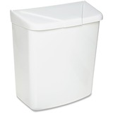 Hospeco (201w) ABS plastic receptacle 10"x 8"x 5" - Wall Mountable, Hinged - 10" Height x 8" Width x 5" Depth - ABS Plastic - White - 1 Each