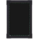 Quartet Electronic Sign - 1 Each - 8" (203.20 mm) Width x 11.50" (292.10 mm) Height - Rectangular Shape - Wall Mountable - LED Light, Rewritable, Flasher, Built-in Stand - Black