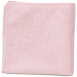 Rubbermaid Commercial 2x12 Light Commercial Microfiber Cloth Red - For Commercial - 12" (304.80 mm) Length x 12" (304.80 mm) Width - 24 / Pack - Bleach-safe, Washable, Durable, Chemical Resistant - Pink