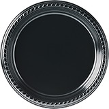 Solo Premium Plastic Plate - 9" - Disposable - Black - Plastic Body - 25 / Pack