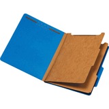 Pendaflex 2/5 Tab Cut Letter Recycled Classification Folder - 8 1/2" x 11" - 2 1/2" Expansion - 2" Fastener Capacity for Folder, 1" Fastener Capacity for Divider - Top Tab Location - Right of Center Tab Position - 2 Divider(s) - Dark Blue - 60% Recycled - 10 / Box