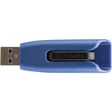 Verbatim 256GB Store 'n' Go V3 Max USB 3.0 Flash Drive - Blue - 256 GB - USB 3.0 - Blue, Black - Lifetime Warranty - 1 Each - TAA Compliant