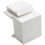 Tripp Lite Snap-In Blank Keystone Jack Insert, White, 10 Pack