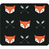 Image of OTM Hipster Prints Black Mouse Pad, Mr. Fox