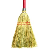 Genuine Joe Lobby Toy Broom - Natural Fiber Bristle - 34" (863.60 mm) Handle Length - Red Wood Handle - 1 Each