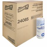 Genuine Joe Kitchen Roll Flexible Size Towels - 2 Ply - 1.63" (41.40 mm) Core - White - Paper - 30 / Carton