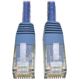 Tripp Lite by Eaton Cat6 Gigabit Molded Patch Cable (RJ45 M/M), Blue, 3 ft - 3 ft Category 6 Network Cable for Network Device, Router, Modem, Blu-ray Player, Printer, Computer - First End: 1 x RJ-45 Network - Male - Second End: 1 x RJ-45 Network - Male - 1 Gbit/s - Patch Cable - Gold Plated Contact - CM - 24 AWG - Blue
