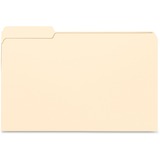 Business Source 1/3 Tab Cut Legal Recycled Top Tab File Folder - 8 1/2" x 14" - 3/4" Expansion - Manila - 10% Recycled - 100 / Box