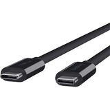 Belkin Thunderbolt 3 Cable - 3.3 ft USB Data Transfer Cable for Hard Drive, Notebook - First End: 1 x USB Type C - Male - Second End: 1 x USB Type C - Male - 20 Gbit/s - Black