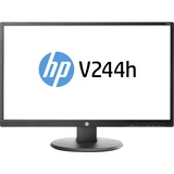 HP V244h 23.8" LED LCD Monitor - 16:9 - 7 ms - 1920 x 1080 - 250 Nit - 6,000,000:1 - Full HD - DVI - HDMI - VGA - 32 W - Black - WEEE, SmartWay, CECP, EPEAT Silver, ENERGY STAR, TCO Certified Displays NO DIRECT SHIP