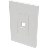Tripp Lite by Eaton 1-Port Single-Gang Universal Keystone Wallplate, White - 1 x Total Number of Socket(s) - 1-gang - Wall Mount - White - Polycarbonate 